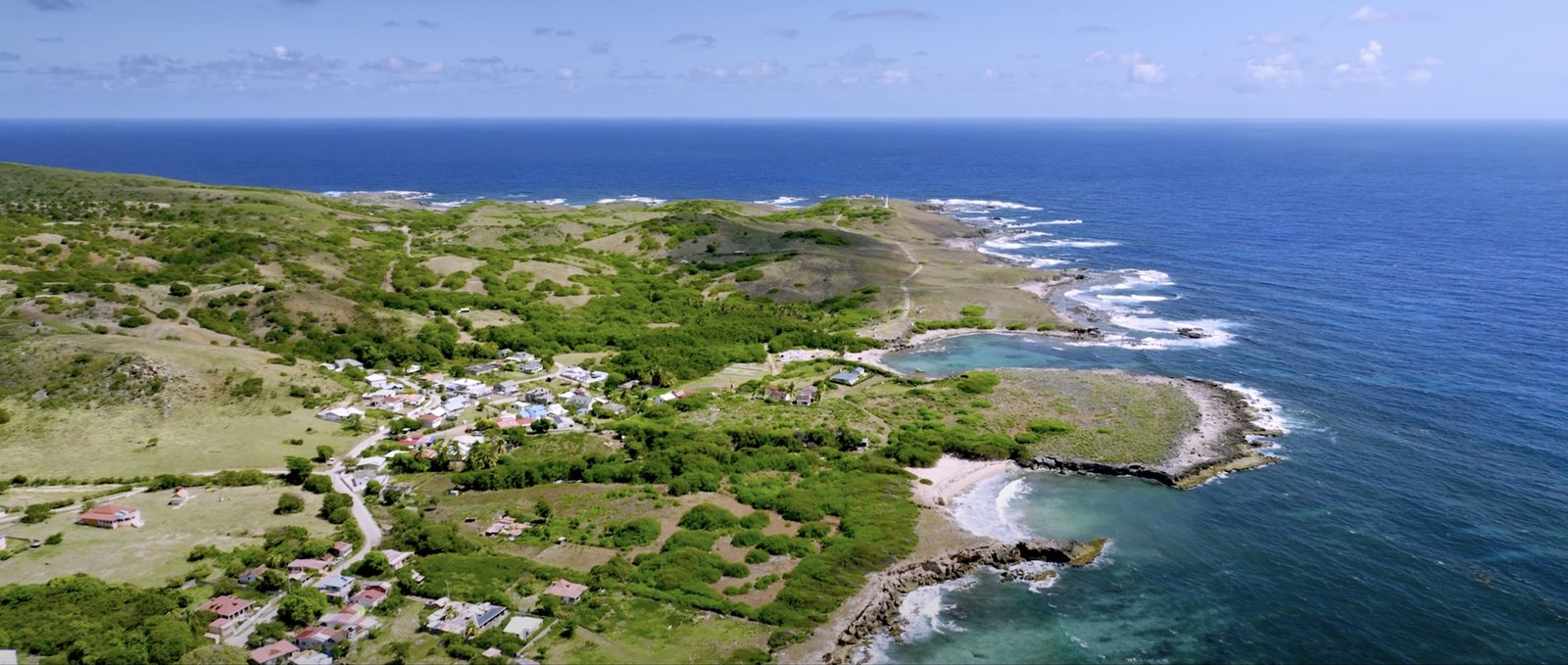 Côte de Baie-Mahault à La Désirade, vue aérienne